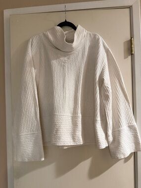 lululemon athletica Cream Textured Funnelneck Sweater oversized